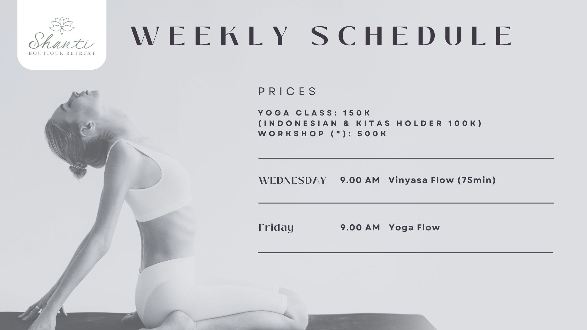 Yoga Schedule